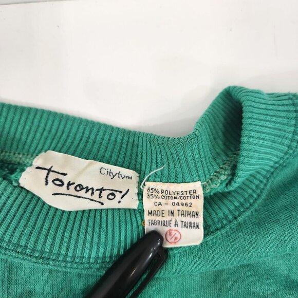 Vintage City TV Toronto Sweatshirt Unisex Small Green - Picture 8 of 14